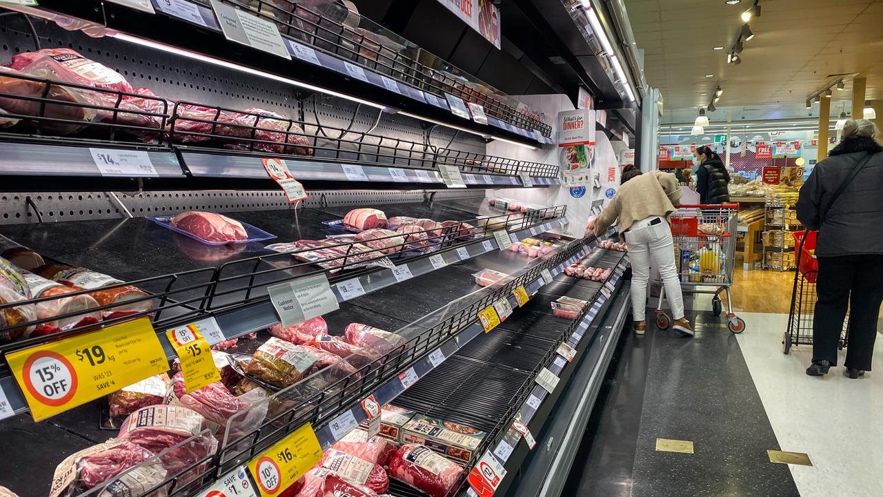 Should Australia experience a FMD outbreak, supermarket meat sections could be left empty. Picture: Tony Gough