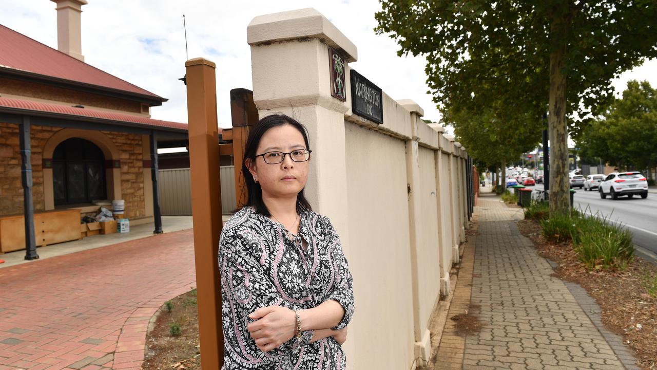 Vivien Loo in front of her “forever home”, which is set to be razed. Picture: AAP/ Keryn Stevens
