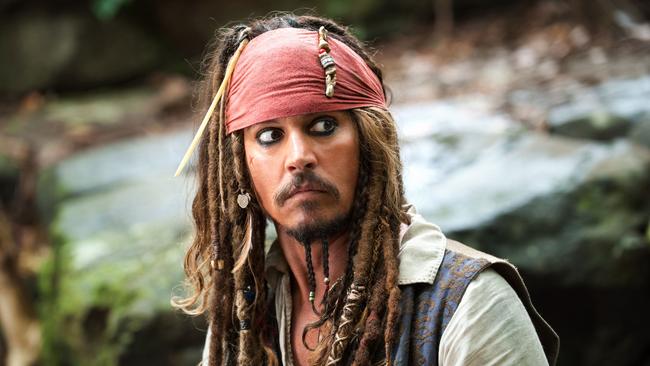 Depp as Captain Jack Sparrow on Pirates of the Caribbean. Picture: Disney