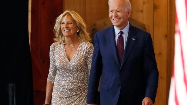 Joe and Jill Biden; Jill spoke emotionally about her husband.