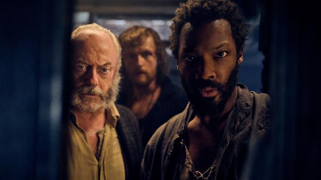 Liam Cunningham, Chris Walley and Corey Hawkins in Dracula