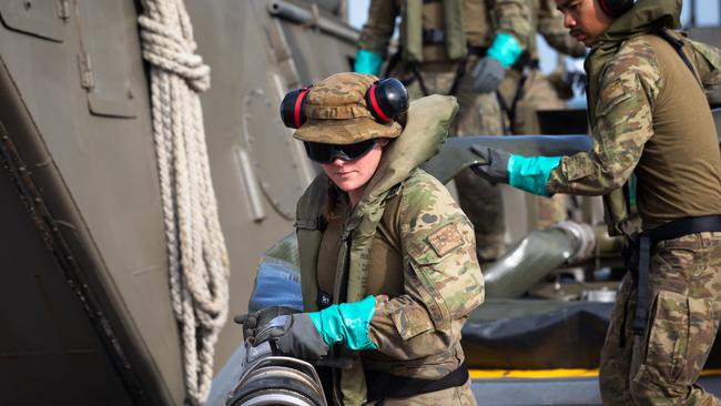 The Australian Army conducted a training exercise at Cowley Beach on October 15, 2024, designed to test soldiers in a range of petroleum capabilities including establishing Deployable Bulk Fuel and Inland Pipeline Distribution Systems, as well as firefighting drills. Picture: Supplied.