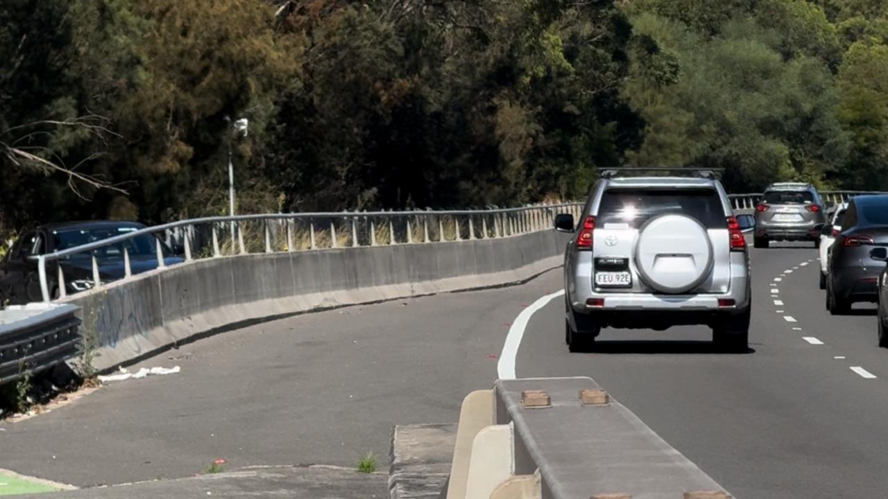 NSW Police hidden on Alford's Point Bridge in the Sutherland Shire. Photo: David McCowen