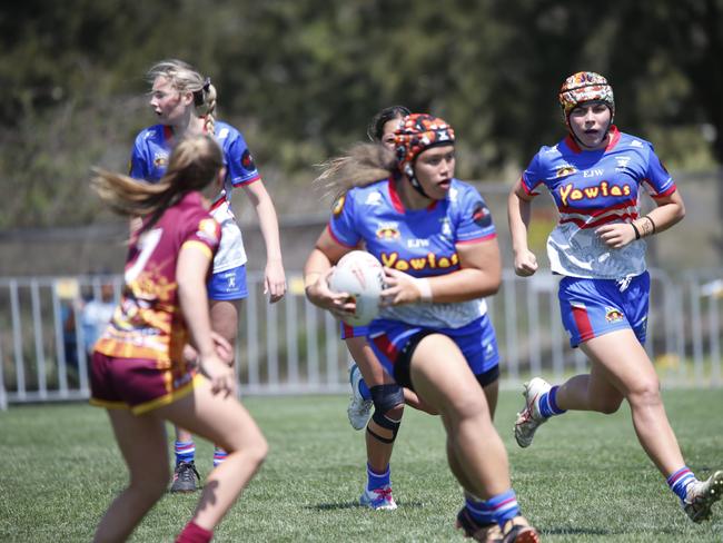 Koori Knockout - Day 4 Girls 15s GF Newcastle Yowies v Central West Maliyan Monday, 7 October 2024 Hereford St, Bathurst NSW 2795, Australia, Picture Warren Gannon Photography