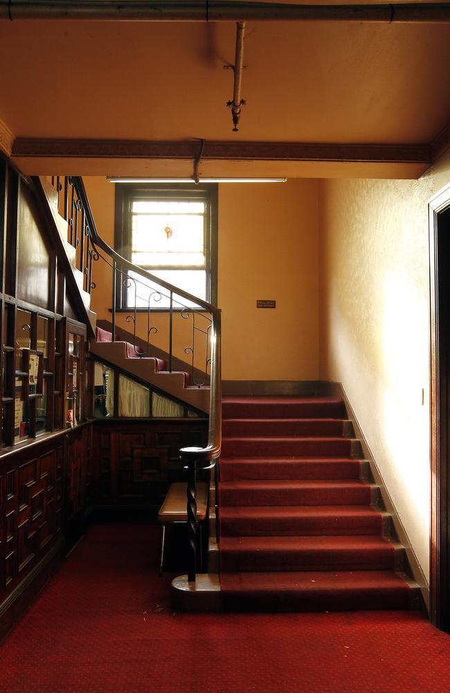 Staircase in the foyer of the Gatwick Hotel, a St Kilda institution which is due to close finally after seven decades of operation.