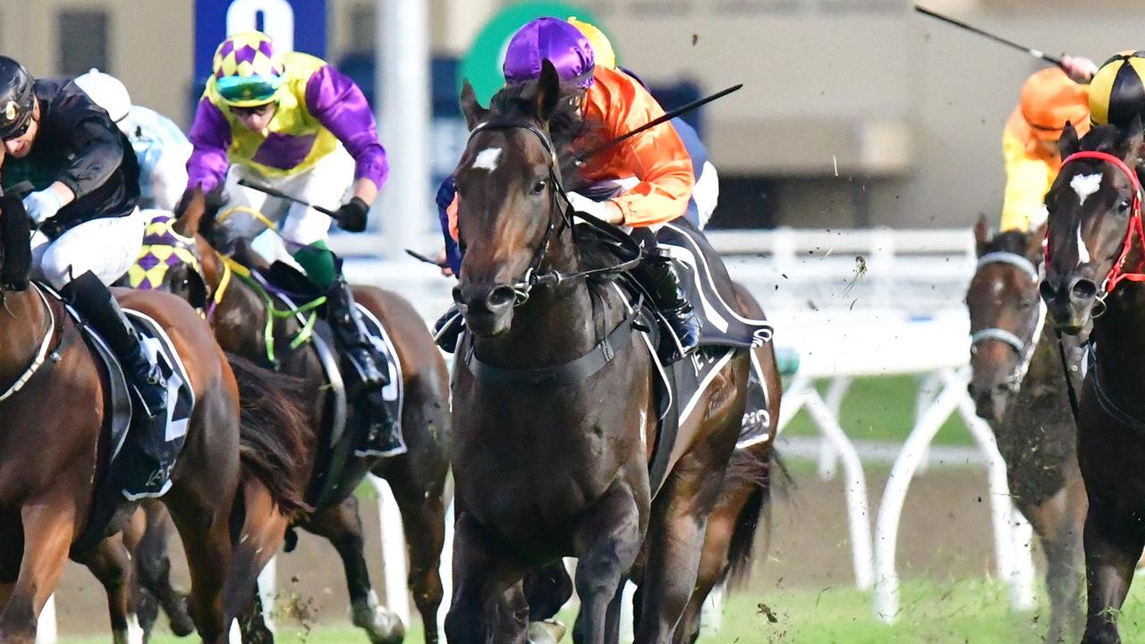 Grafterburners takes out the 2YO QTIS Jewel on the Gold Coast on Saturday night Picture: Grant Peters