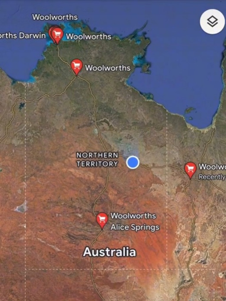 The interstate Woolworths in Mount Isa is closer than the one in Alice Springs. Picture: TikTok.