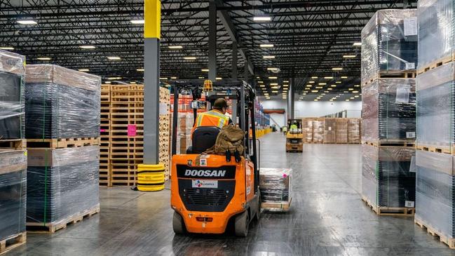 The Hanwha Q Cells solar cell and module manufacturing facility in Dalton, Ga. Picture: Elijah Nouvelage/Bloomberg News/WSJ