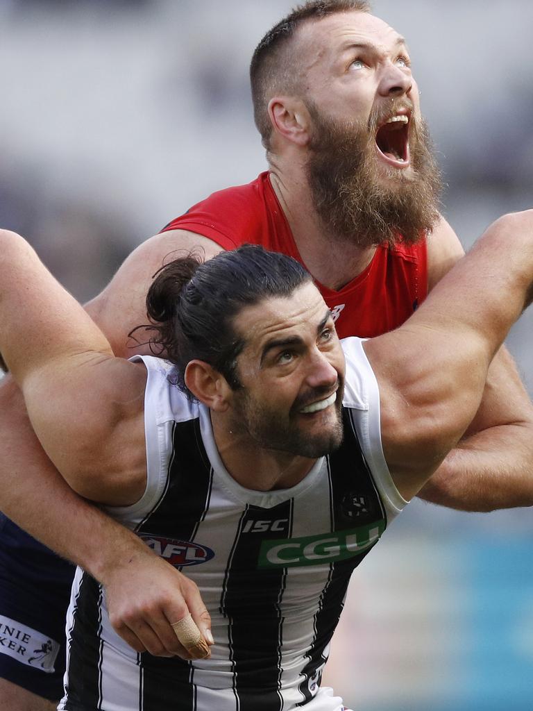 Max Gawn and Brodie Grundy have had some great battles against each other. Picture: Daniel Pockett / AAP