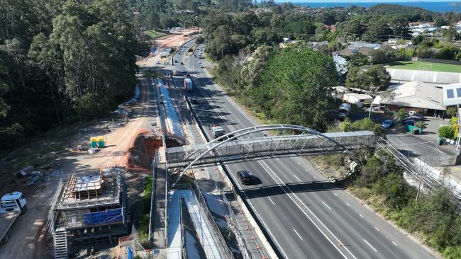 Construction of the footbridge as part of the Coffs Harbour Bypass Project.