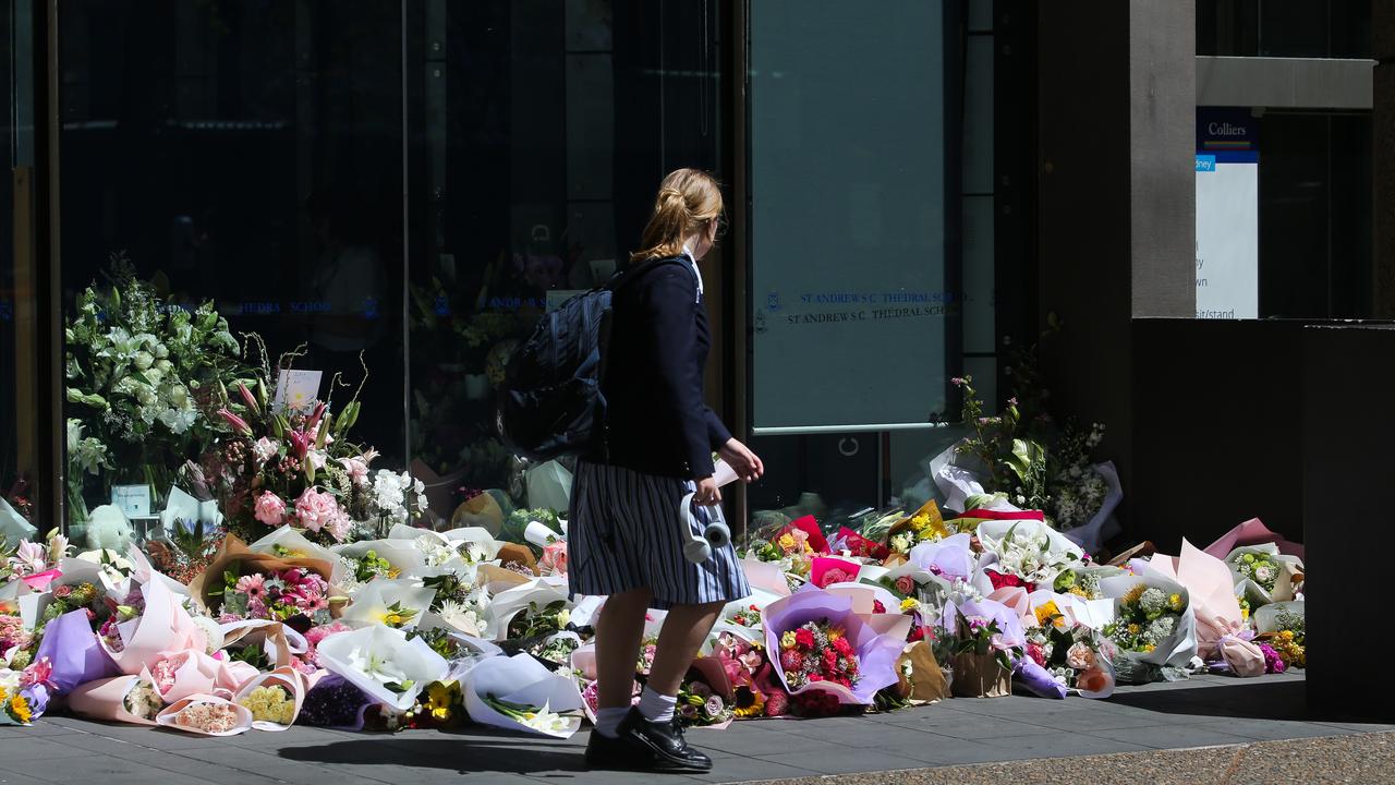 The flower memorial will be moved to Remembrance Garden at Kirikee at the end of the week. Picture: NCA NewsWire /Gaye Gerard