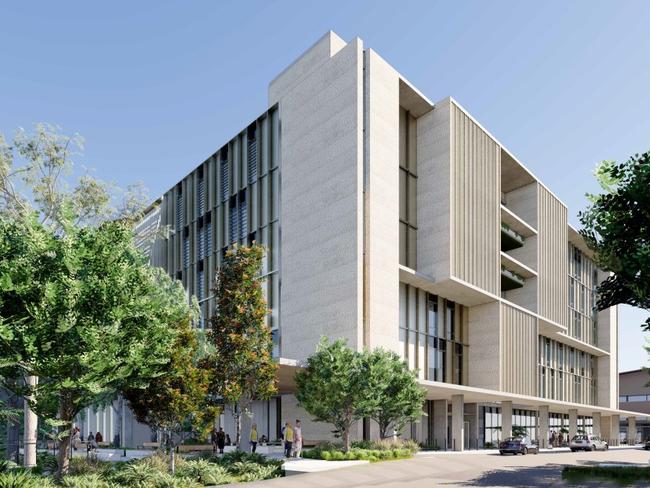 A render of what the new expansion of the Townsville University Hospital may look like.