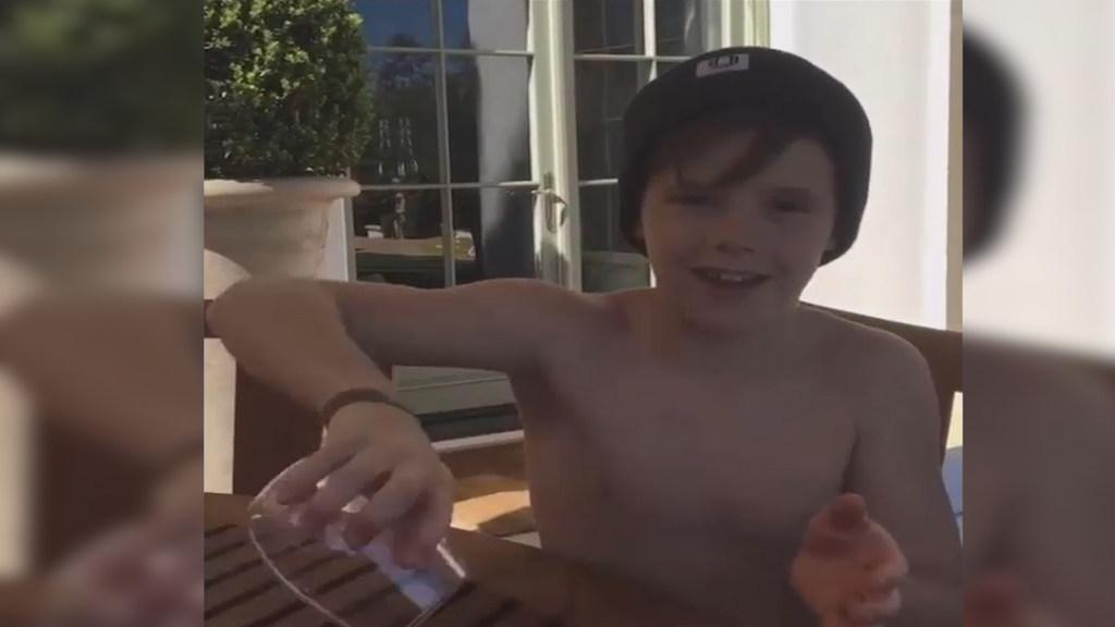 Cruz Beckham sings The Cups song acapella