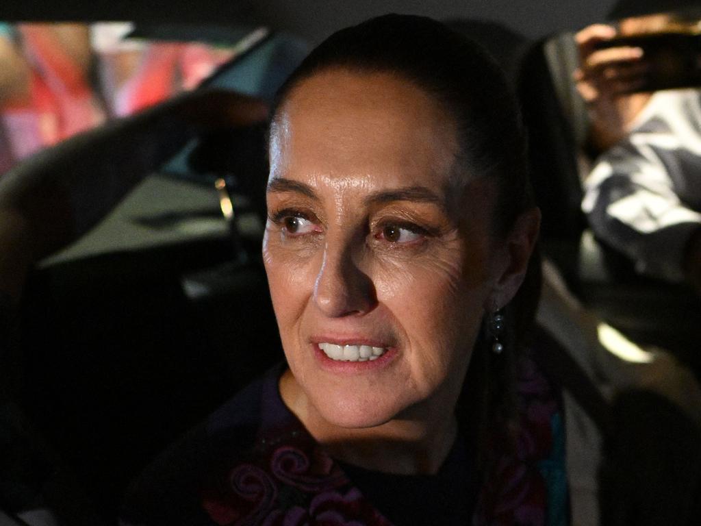 Claudia Sheinbaum leaves in a car to Zocalo Square following the results of the general election in Mexico City, on June 3, 2024. Picture: AFP