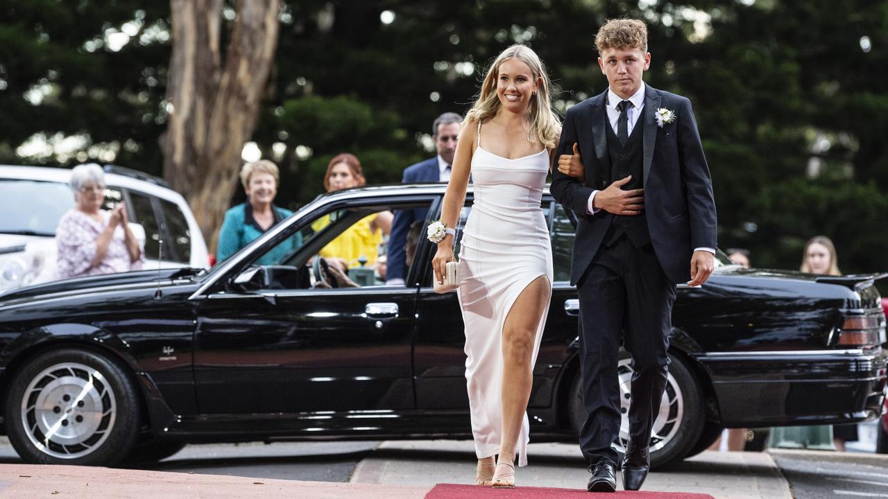 Ronan Delaney and partner Sian Costigan at St Mary's College formal at Picnic Point, Friday, March 24, 2023. Picture: Kevin Farmer