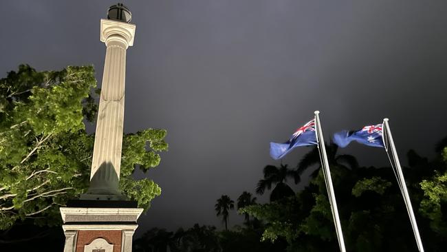 City cenotaph 2022 Jubilee Park Anzac Day Dawn Service. Picture: Max O'Driscoll.