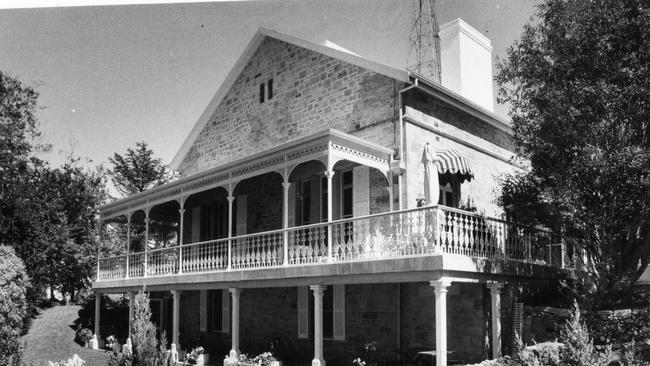 Kym Bonython's magnificent house "Eurilla" on Mount Lofty Summit Road.