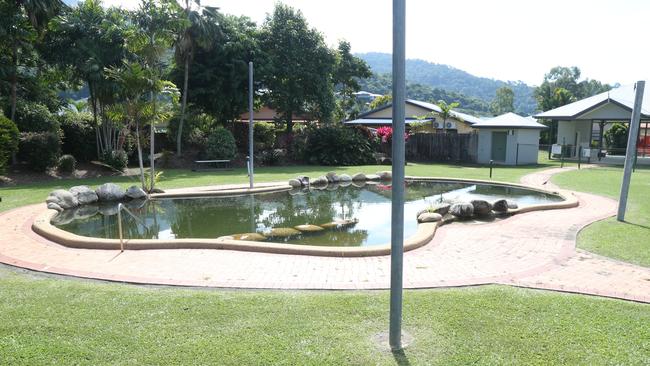 The Kamerunga Villas pool pump has been impacted by damaged mains power cabling. Picture: Peter Carruthers