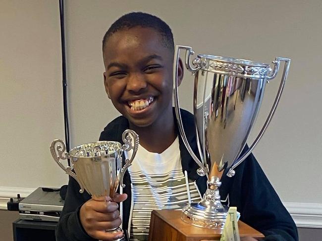 Tani Adewumi wins another chess championship. Picture: Nicholas Kristof/Facebook