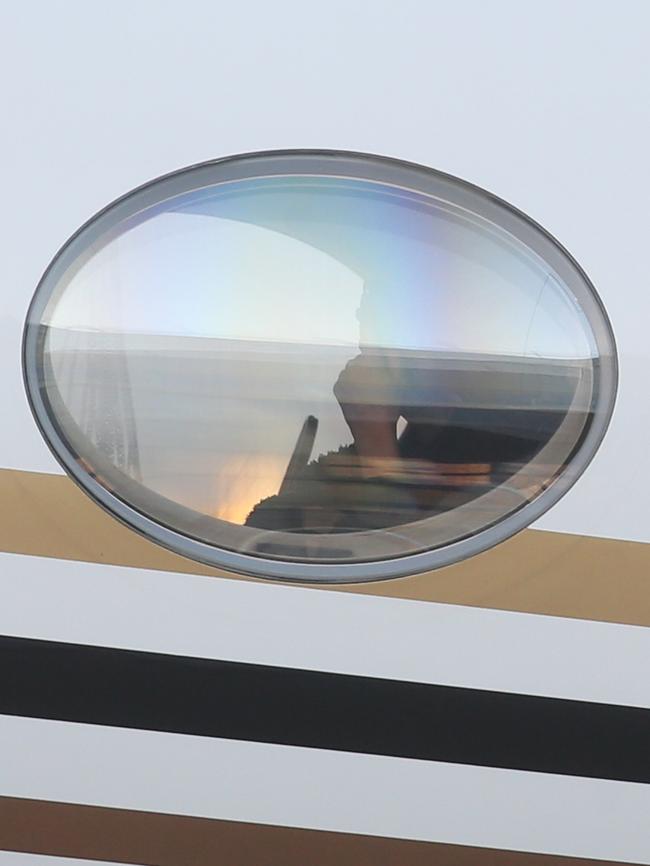 A distressed Kim Kardashian onboard a private jet at Le Bourget airport on October 3, 2016 after being attacked in Paris. Picture: Best Image/Diimex