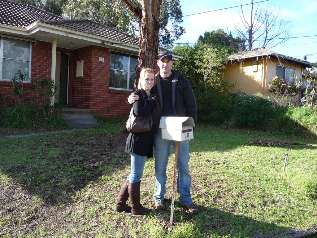 Luke Harris outside an investment property in the Frankston area.