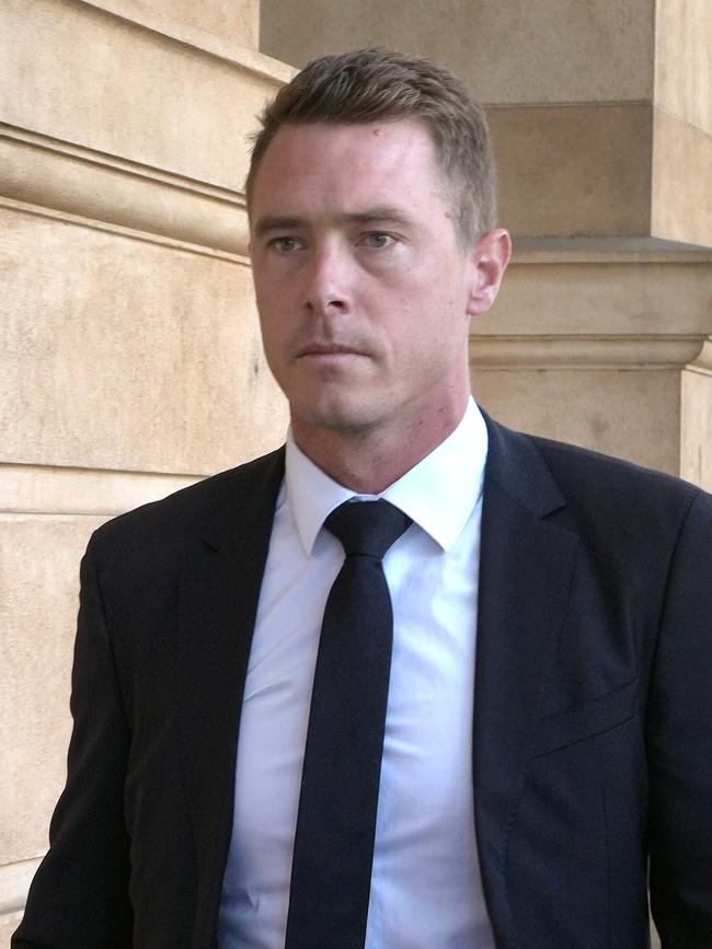 Olympic cyclist Rohan Dennis leaving the District Court last month. Picture: NewsWire / Dean Martin