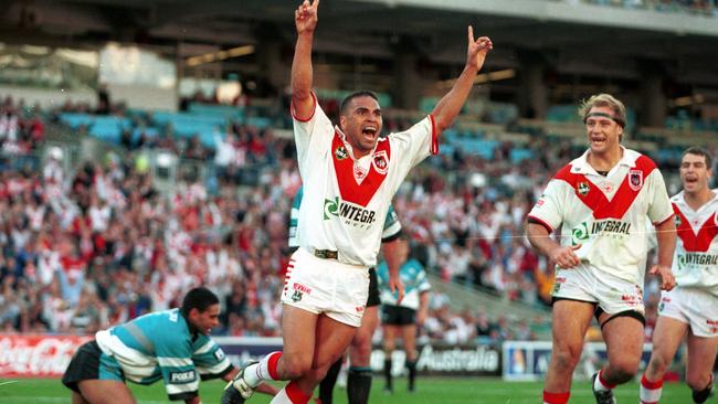 Anthony Mundine in action for the St George-Illawarra Dragons. Pic Trent Parke.