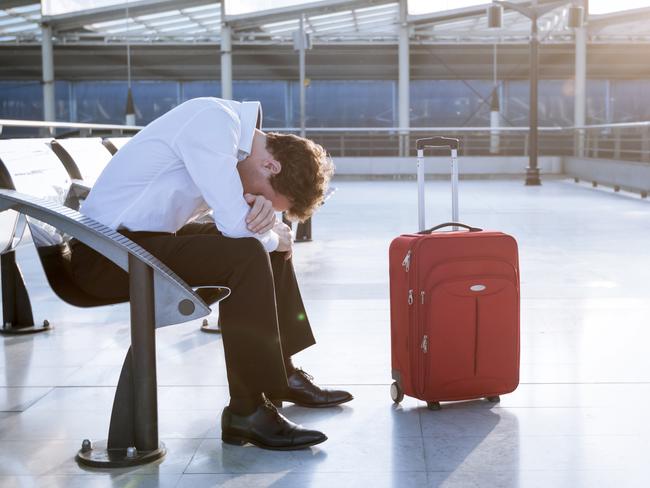 ESCAPE. Depressed traveler waiting at airport. Picture: iStock