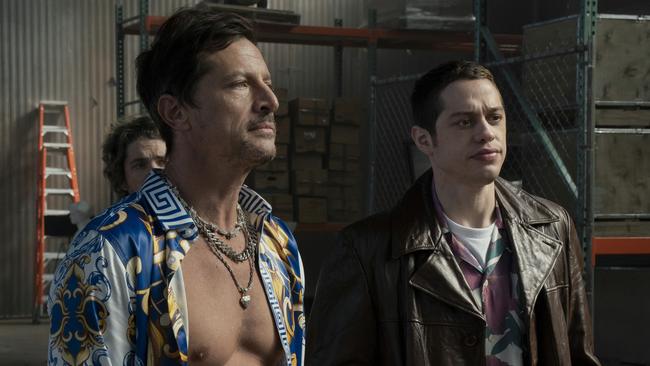 Simon Rex as Ice Pop, Pete Davidson as himself in Bupkis. Picture: Heidi Gutman/Peacock