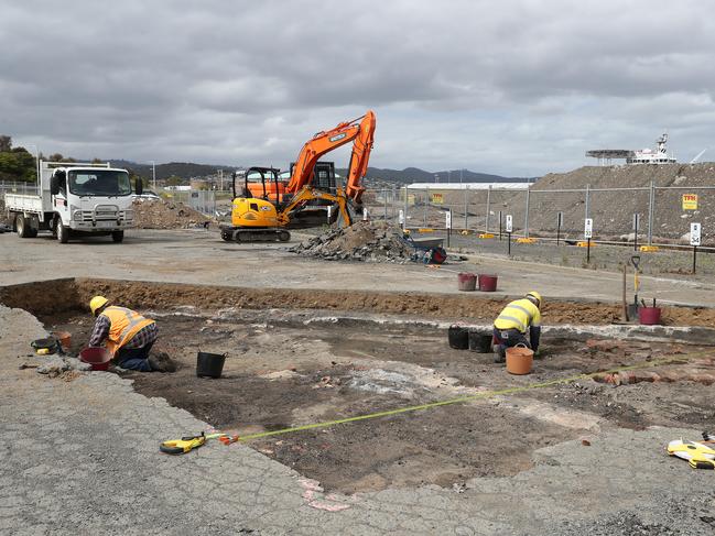 Archeological dig at Mac Point.  Picture: Nikki Davis-Jones