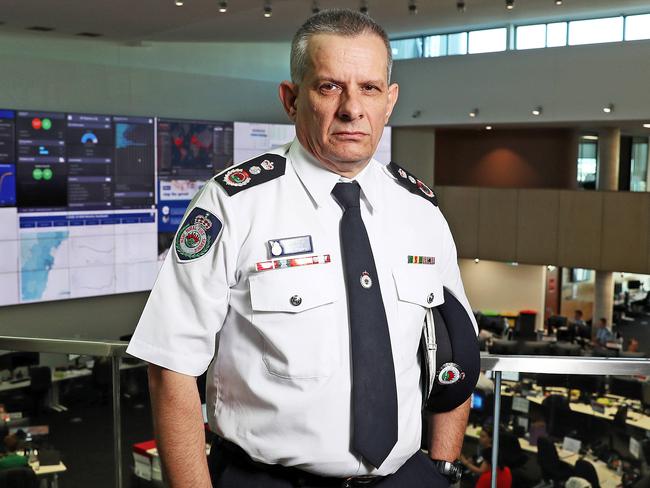 NSW Rural Fire Service Commissioner Rob Rogers at RFS Headquarters at Sydney Olympic Park. Picture: Tim Hunter