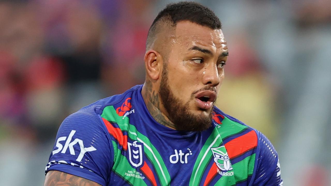 GOSFORD, AUSTRALIA - MARCH 19: Addin Fonua-Blake of the Warriors during the round two NRL match between the New Zealand Warriors and the Newcastle Knights at Central Coast Stadium on March 19, 2021, in Gosford, Australia. (Photo by Ashley Feder/Getty Images)