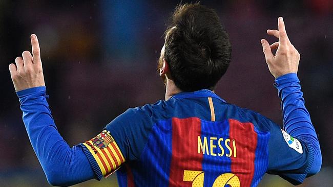 Barcelona's Argentinian forward Lionel Messi.