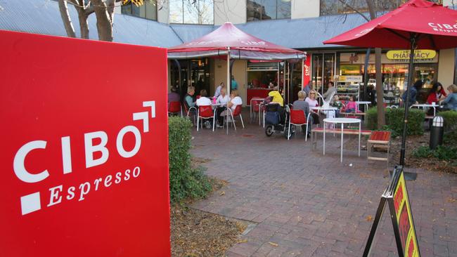 A Cibo Espresso coffee shop on Melbourne Street in North Adelaide.