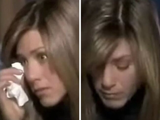 Aniston broke down in tears during the 2004 interview.