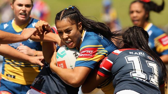 Tiana Penitani believes more investment is needed to help educate and inform the athletes in the NRLW about the topic. Picture: Ashley Feder/Getty Images