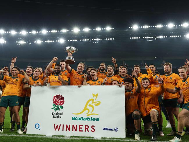 The Wallabies won in the Autumn Nations Series in 2024. Picture: Adrian Dennis / AFP