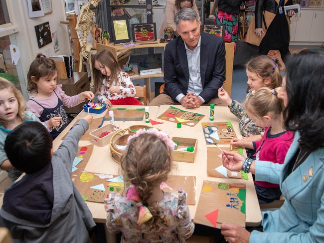 11-07-2023 Deputy Prime Minister Richard Marles visits  Goodstart Early Learning Centre in Geelong. Picture: Brad fleet