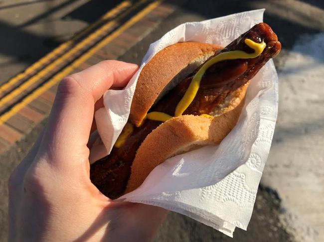 Andrea McCullagh having a sausage.