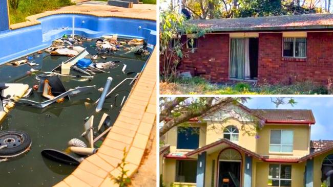 Images of some of the empty houses found across Logan over the past 18 months. Pictures: Instagram and courtesy of UrbexLogan