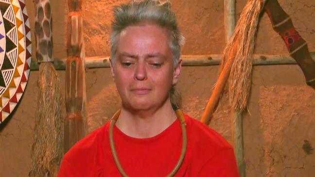 Geraldine Hickey breaks down in tears on tonight's episode of I'm A Celebrity. Picture: Ten