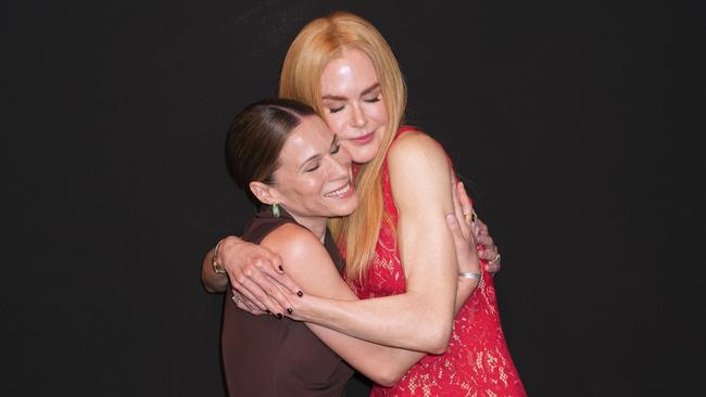 Marianna Brennand, left, winner of the Women In Motion Emerging Talent 2025 award and Nicole Kidman, winner of the Women in Motion 2025 award. Picture: Lewis Joly/Invision/AP