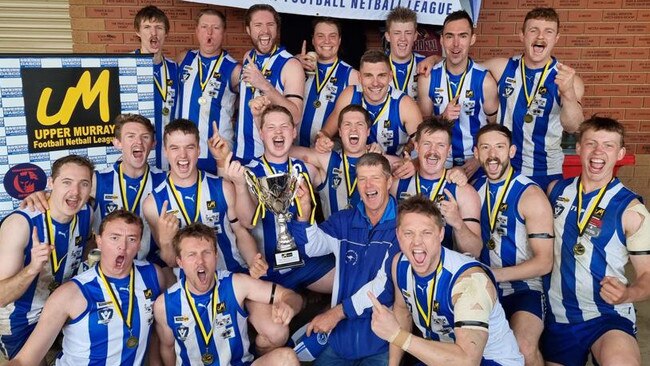 Tumbarumba won the seniors premiership last year in the Upper Murray Football League. Picture: Nadia Edwards