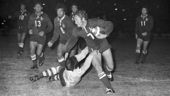 Queensland's halfback Ross Strudwick in 1975 at Lang Park. Picture: Jim Fenwick