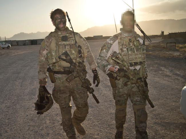 Andrew Hastie (left) and a colleague in Afghanistan in 2013.