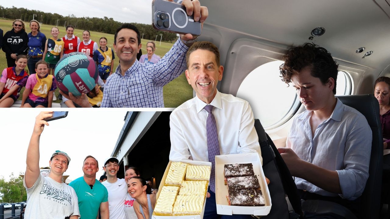 Planeloads of stunts: Inside the Qld election’s hectic travelling sideshow