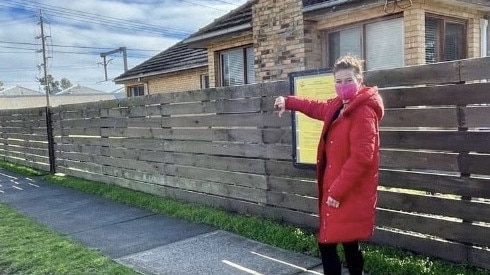 Sonya Kilkenny opposing a 14-unit housing development in Seaford in 2021. Picture: Facebook