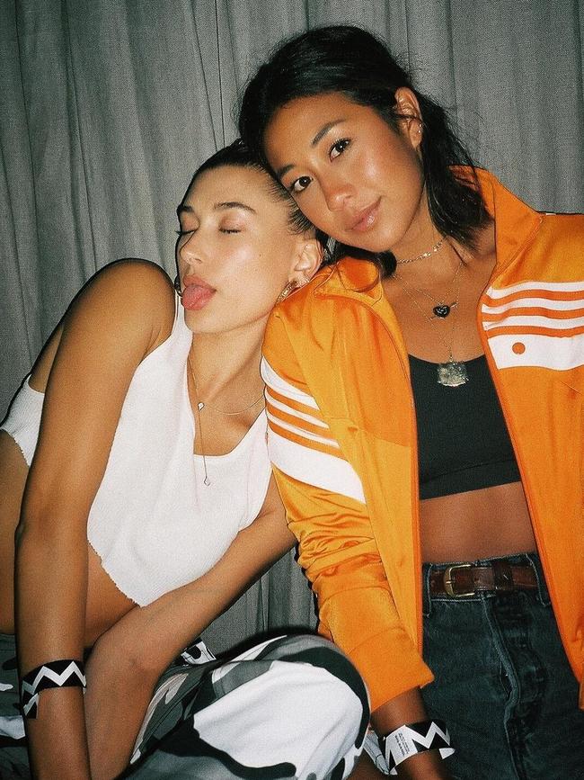 Pro-surfer Kelia Moniz with best friend Hailey Bieber. Picture: Instagram