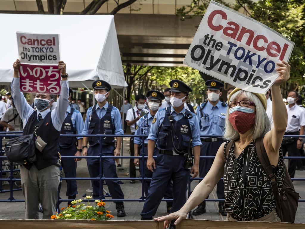 The Tokyo Olympics have been increasingly unpopular among Japanese citizens. Picture: Yuichi Yamazaki/Getty Images