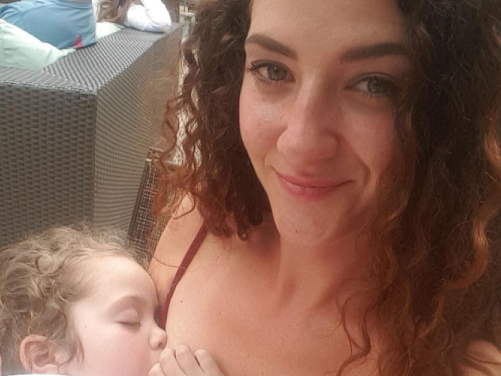 MERCURY PRESS (PICTURED Beccy breasfteeding daughter Daisy out in public) A mum-of-two who breastfeeding her four-year-old son has been branded 'disgusting' by strangers. Beccy Ashe, 35, who works as a breastfeeding support worker, and has been breastfeeding for a full eight years. She says although she has got judgemental looks from people in public, and dealt with backlash online, she doesn't care what others say. Beccy's daughter Daisy, eight, was breastfed until she started school aged five, including throughout her pregnancy with Tobias, four, and alongside him. SEE MERCURY COPY